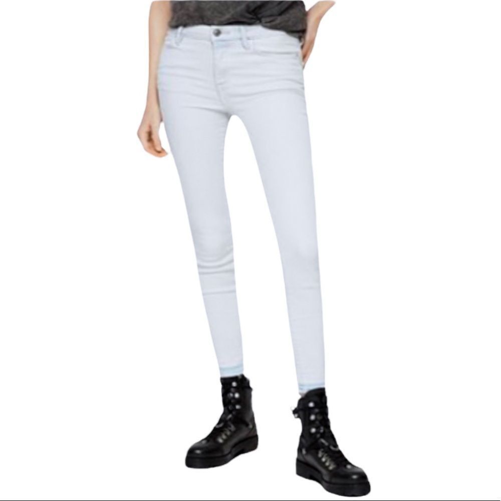 ALLSAINTS Grace Released-Hem Cropped Skinny Jeans in Bleach Indigo! - Picture 2 of 8